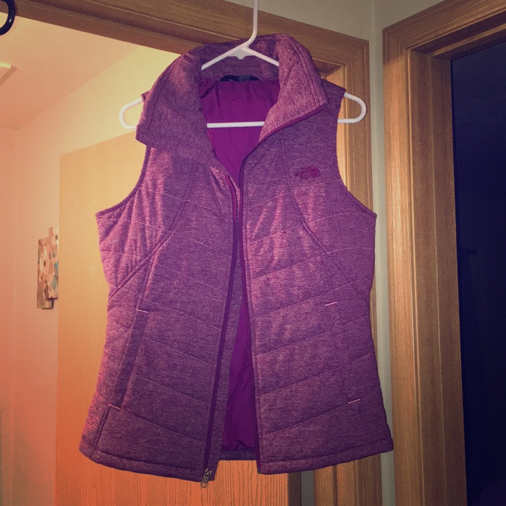 Maroon North Face Vest